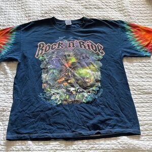 Rock and Ride Graphic Tie-Dye Tee